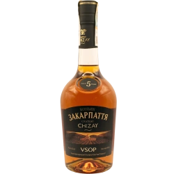 "Transkarpathia 5 years" Chateau Chizay cognac ordinary 40% 0,5 "Паланок Закарпаття 5 років" Шато Чизай коньяк ординарний 40% 0,5