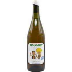 "Rkatsiteli" Biologist white dry unfiltered wine aged in an oak barrel for 9 months. 0.75 "Ркацителі" Біологіст вино біле сухе нефільтроване витримане 0,75