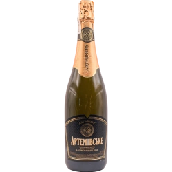 "Artemivske" ArtWinery white semi-sweet wine black label 0.75 "Артемівське" Артвайнері вино ігристе біле напівсолодке чорна етикетка 0,75